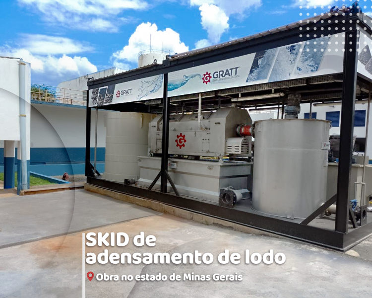 Unidade móvel (SKID) de Flotação e/ou Desidratação